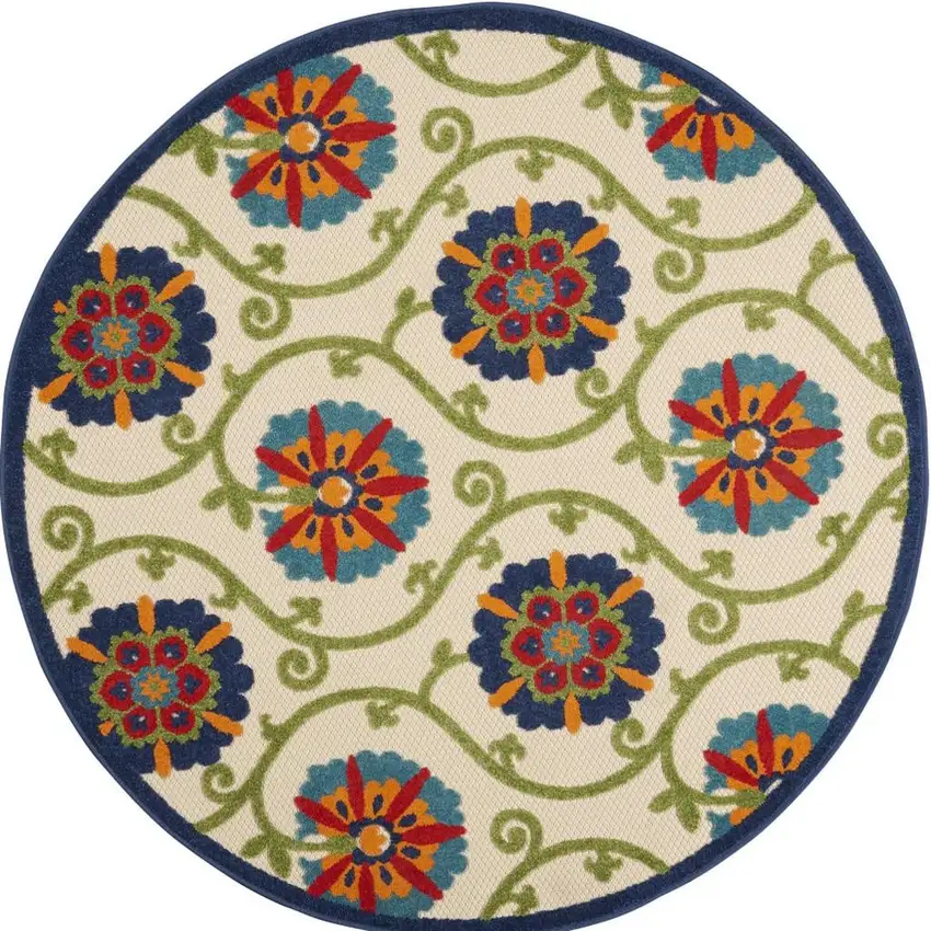 Cream and Gray Abstract Distressed Area Rug Photo 1