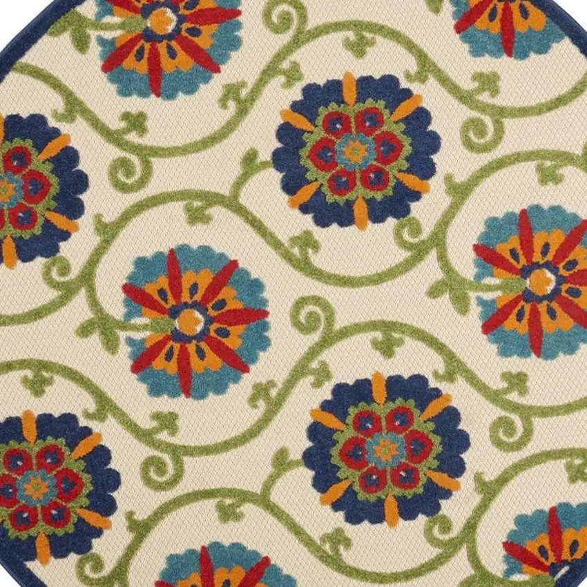 Cream and Gray Abstract Distressed Area Rug Photo 3