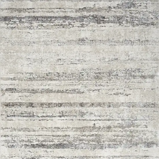 Cream and Gray Abstract Non Skid Area Rug Photo 5
