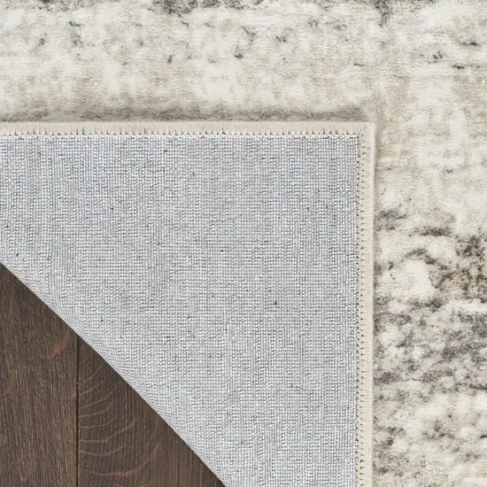 Cream and Gray Abstract Non Skid Area Rug Photo 9