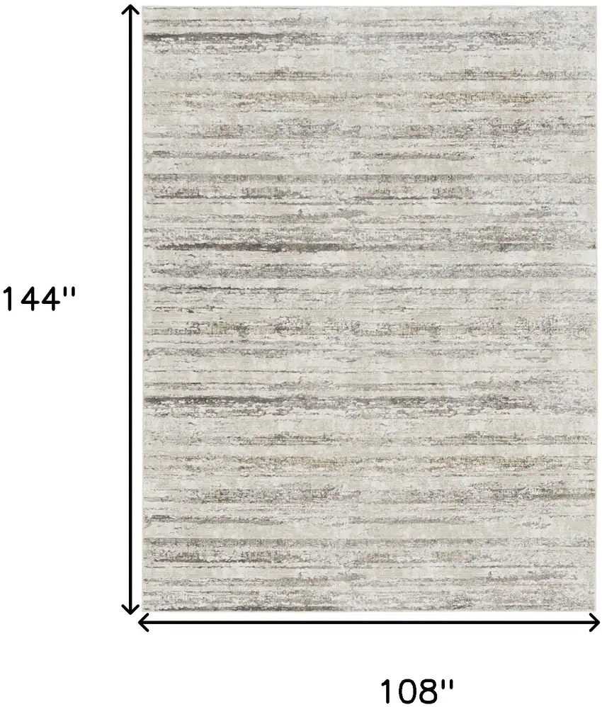 Cream and Gray Abstract Non Skid Area Rug Photo 3