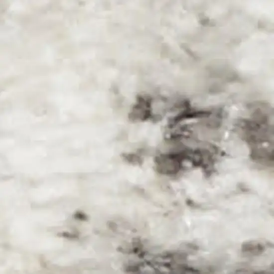 Cream and Gray Abstract Non Skid Area Rug Photo 4