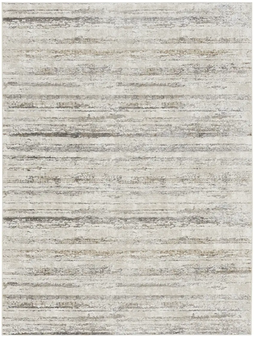 Cream and Gray Abstract Non Skid Area Rug Photo 1