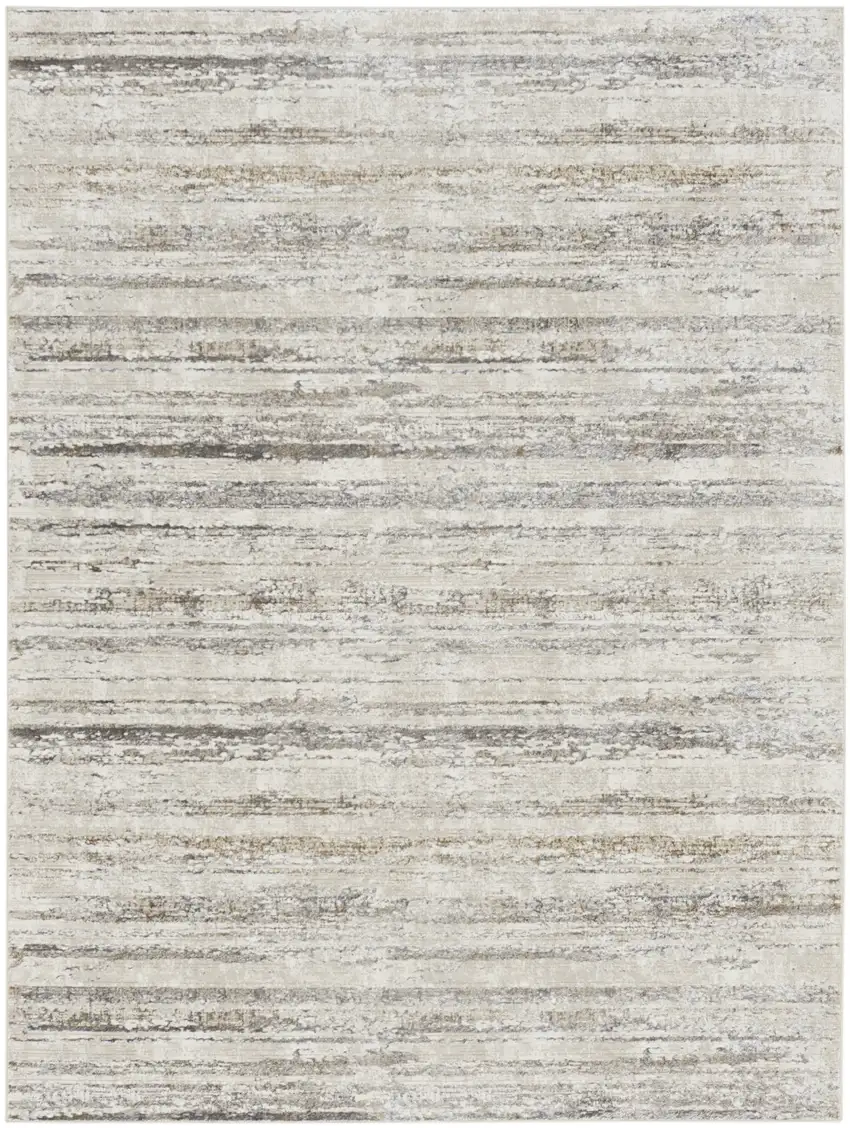 Cream and Gray Abstract Non Skid Area Rug Photo 2