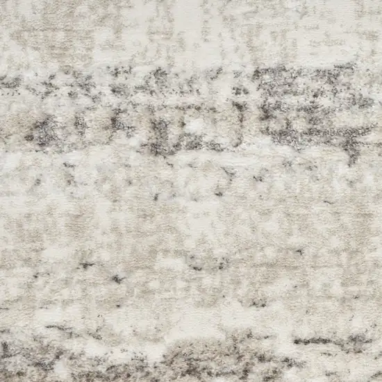 Cream and Gray Abstract Non Skid Area Rug Photo 3