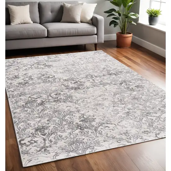 Cream Toile Power Loom Area Rug Photo 1