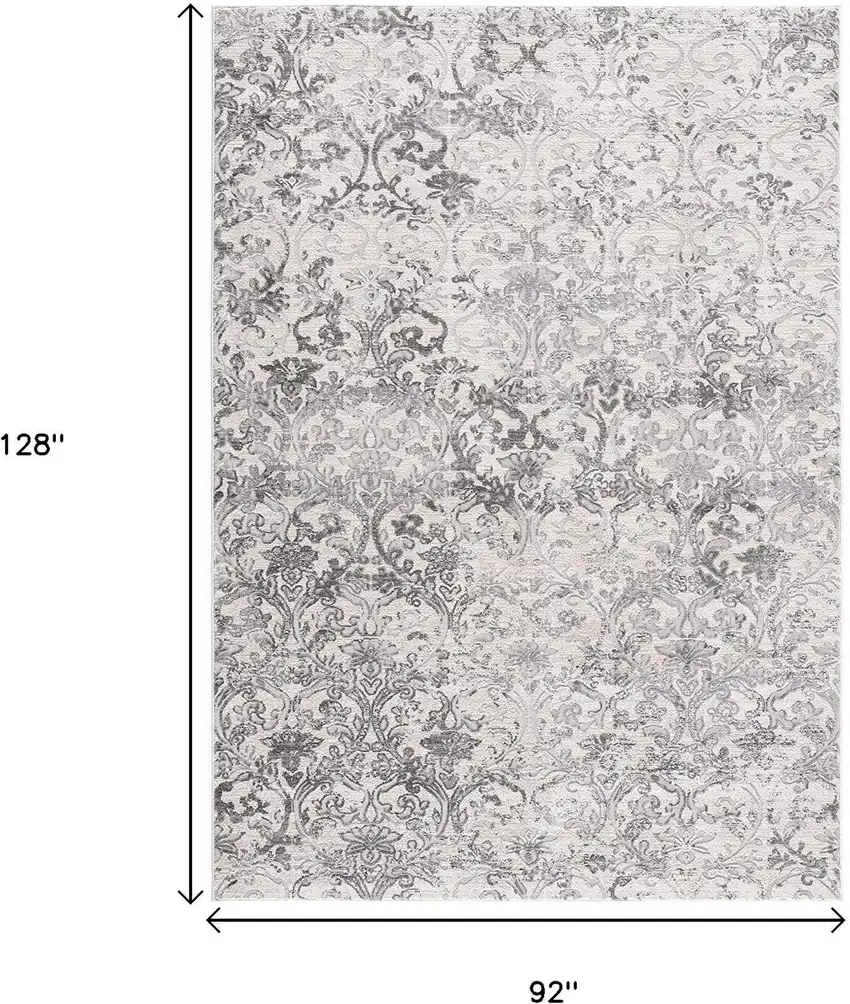 Cream Toile Power Loom Area Rug Photo 3