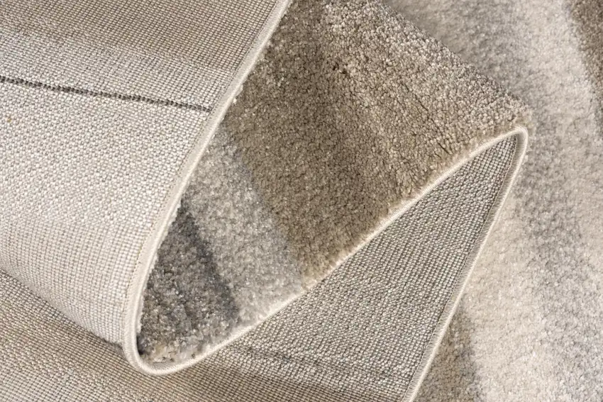 Cream and Tan Abstract Marble Area Rug Photo 8