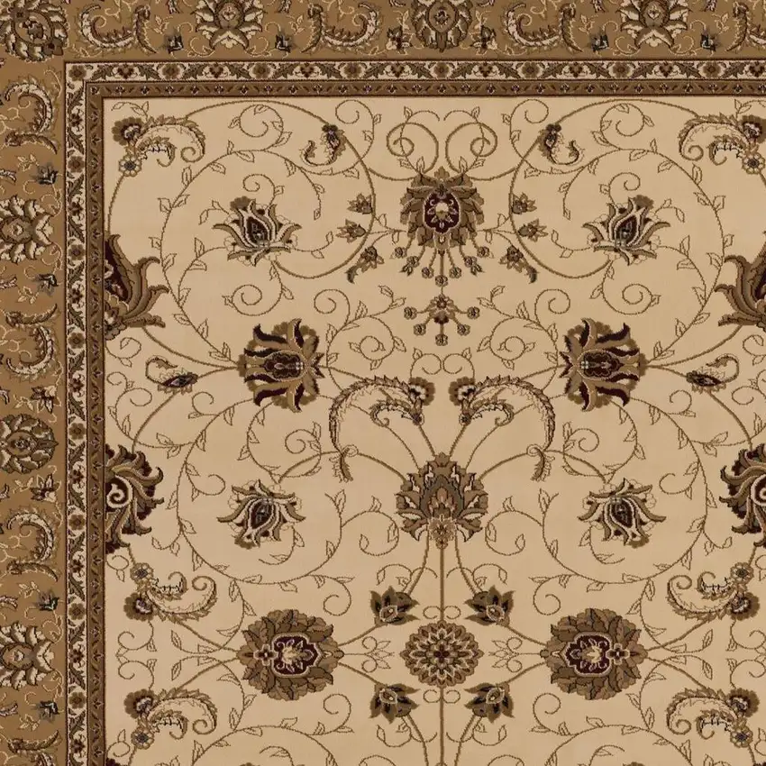 Beige And Ivory Oriental Area Rug Photo 7