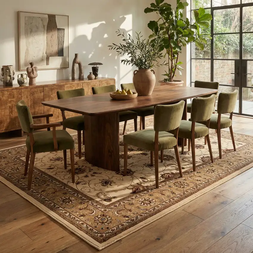 Beige And Ivory Oriental Area Rug Photo 8