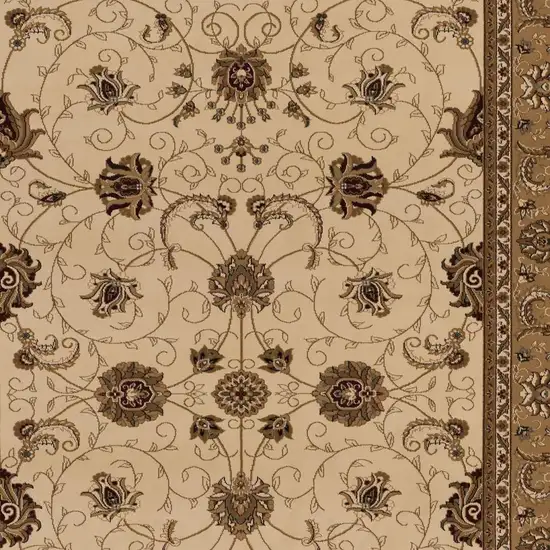Beige And Ivory Oriental Area Rug Photo 3
