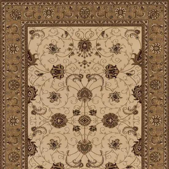 Beige And Ivory Oriental Area Rug Photo 7