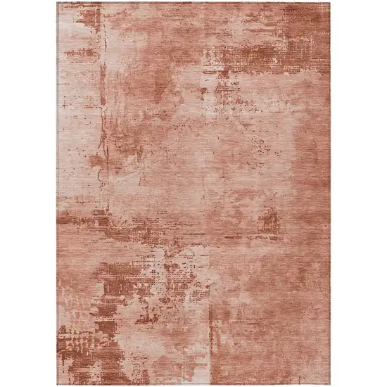 Crimson And Ivory Abstract Washable Indoor Outdoor Area Rug Photo 2