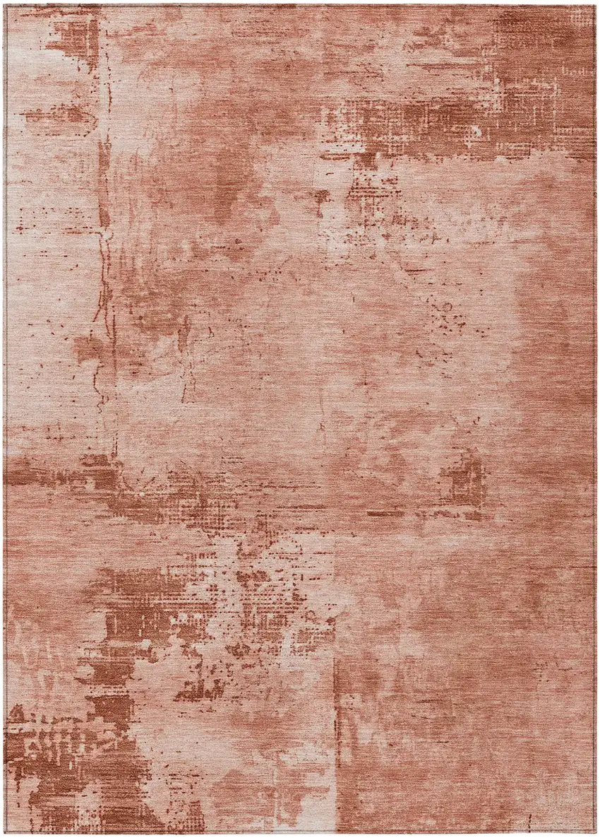 Crimson And Ivory Abstract Washable Indoor Outdoor Area Rug Photo 2