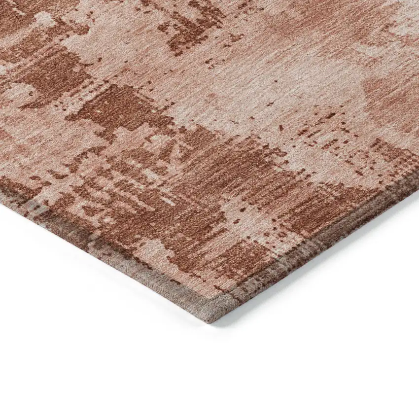 Crimson And Ivory Abstract Washable Indoor Outdoor Area Rug Photo 4