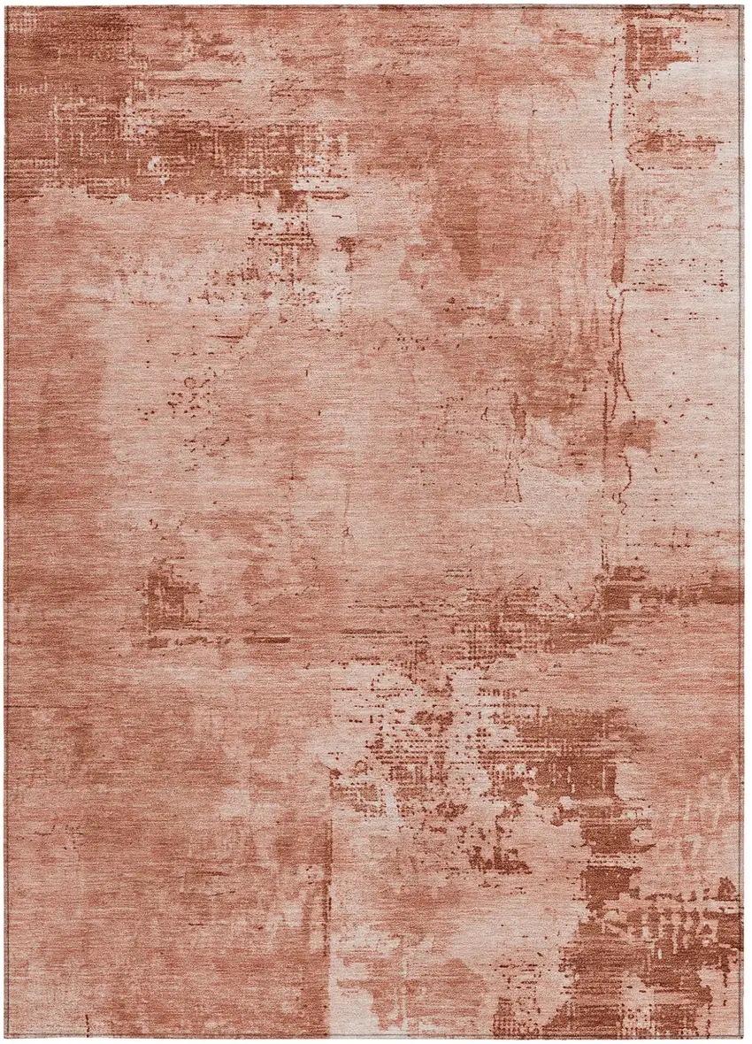 Crimson And Ivory Abstract Washable Indoor Outdoor Area Rug Photo 5