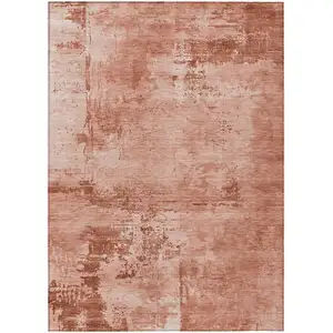 Photo of Crimson And Ivory Abstract Washable Indoor Outdoor Area Rug