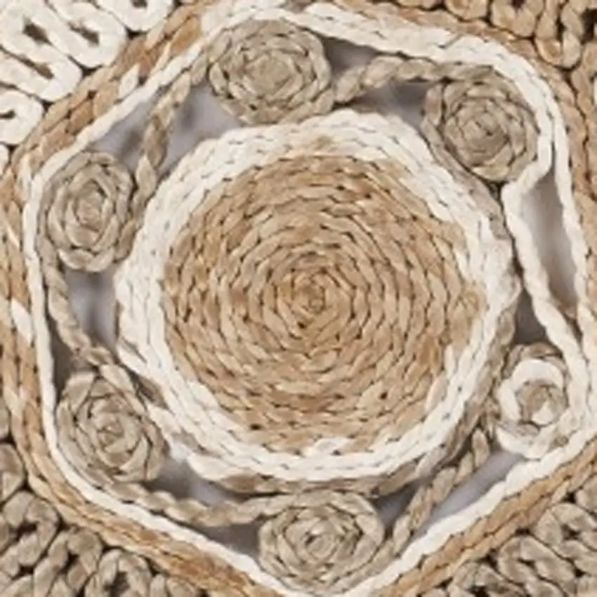 Daisy Geometric Multicolored Boutique Jute Rug Photo 9