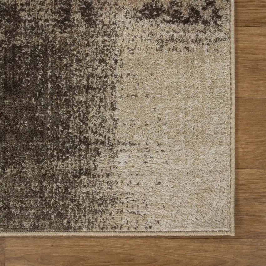 Damask Distressed Stain Resistant Area Rug Photo 4