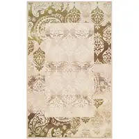 Photo of Damask Power Loom Distressed Stain Resistant Area Rug