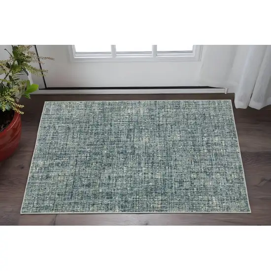 Dark Blue Light Blue Grey Ivory And Beige Abstract Power Loom Stain Resistant Area Rug Photo 1