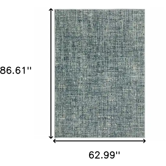 Dark Blue Light Blue Grey Ivory And Beige Abstract Power Loom Stain Resistant Area Rug Photo 3
