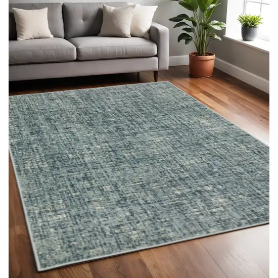 Dark Blue Light Blue Grey Ivory And Beige Abstract Power Loom Stain Resistant Area Rug Photo 1