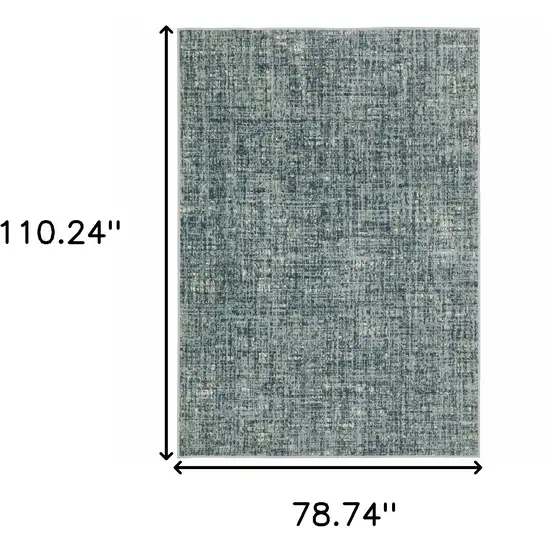 Blue And Beige Abstract Area Rug Photo 3