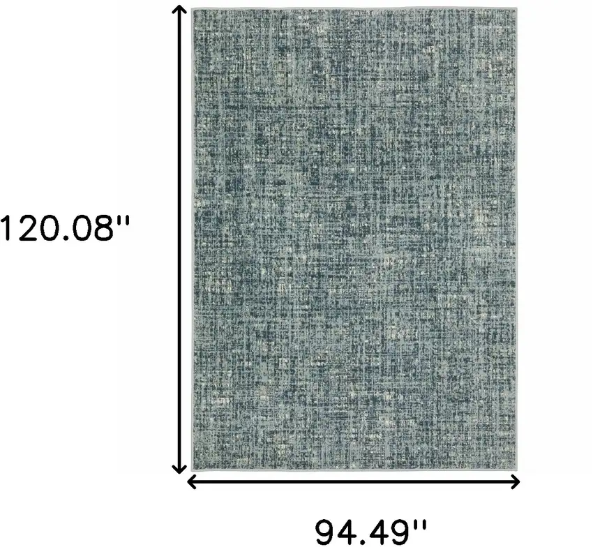 Dark Blue Light Blue Grey Ivory And Beige Abstract Power Loom Stain Resistant Area Rug Photo 3