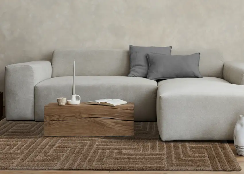 Dark Brown And Brown Geometric Area Rug Photo 5