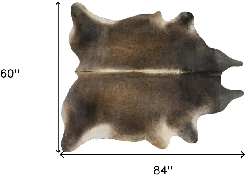 Dark Brown Cowhide Hand Knotted Area Rug Photo 4