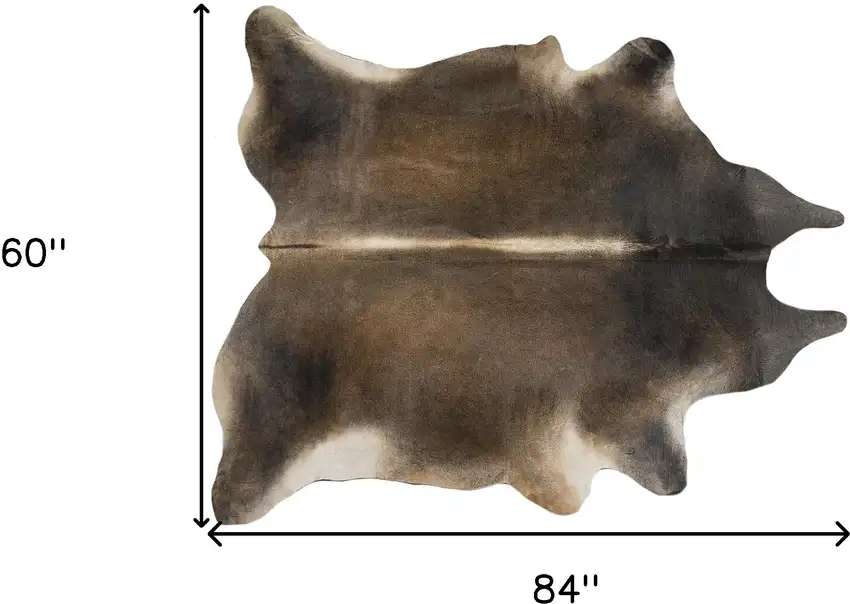 Dark Brown Cowhide Hand Knotted Area Rug Photo 4