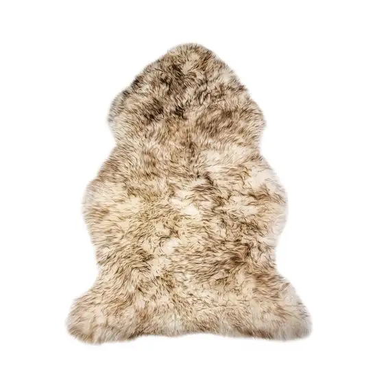 Dark Cream New Zealand Natural Sheepskin Rug Photo 2