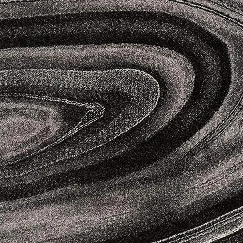 Dark Gray Abstract Illusional Area Rug Photo 8