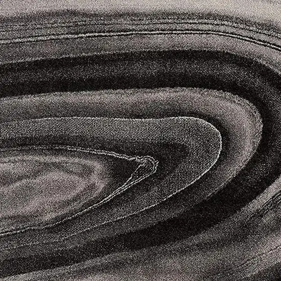 Dark Gray Abstract Illusional Area Rug Photo 4