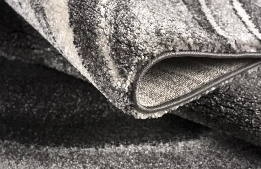 Dark Gray Abstract Illusional Area Rug Photo 9