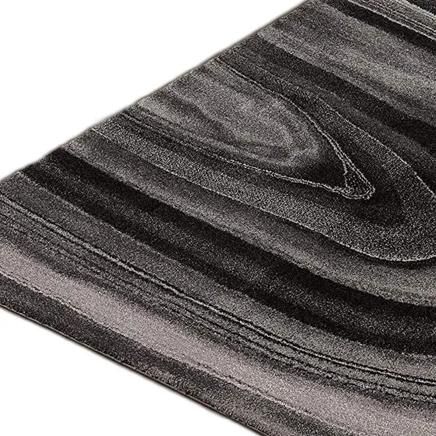 Dark Gray Abstract Illusional Area Rug Photo 7