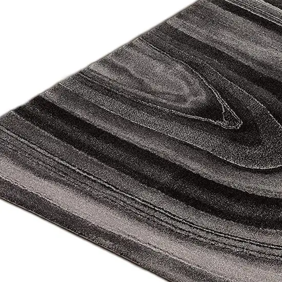 Dark Gray Abstract Illusional Area Rug Photo 7