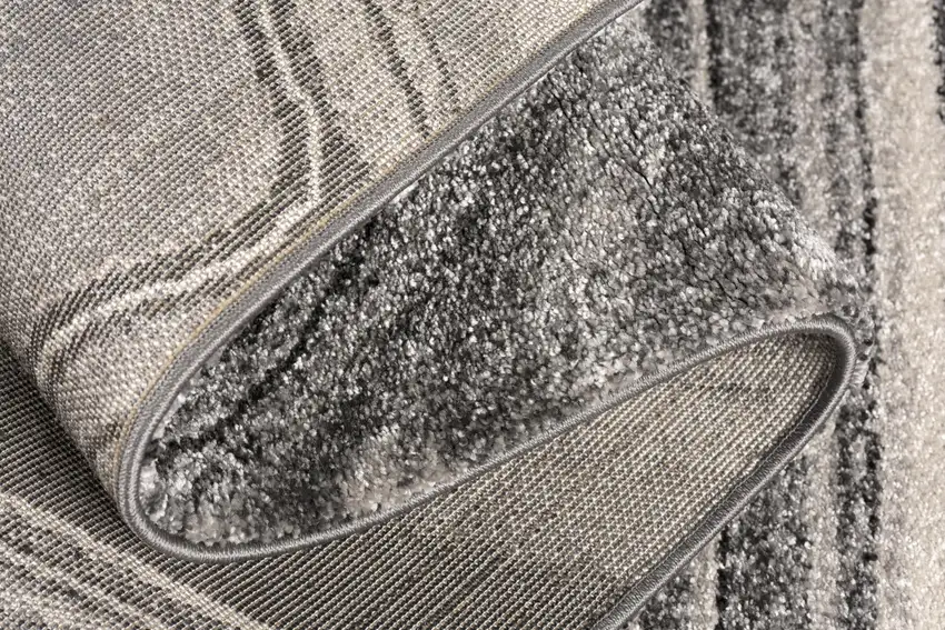 Dark Gray Abstract Illusional Area Rug Photo 6