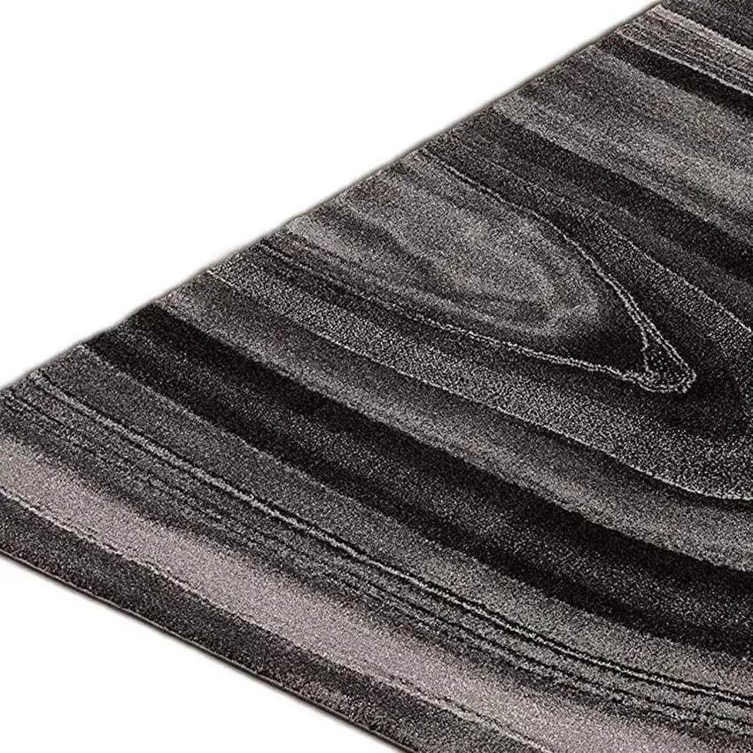 Dark Gray Abstract Illusional Area Rug Photo 7