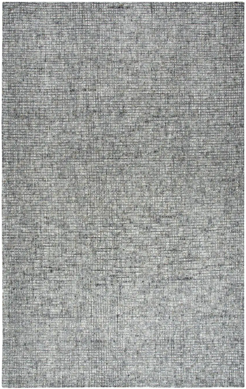 Dark Gray And Beige Wool Hand Tufted Area Rug Photo 1