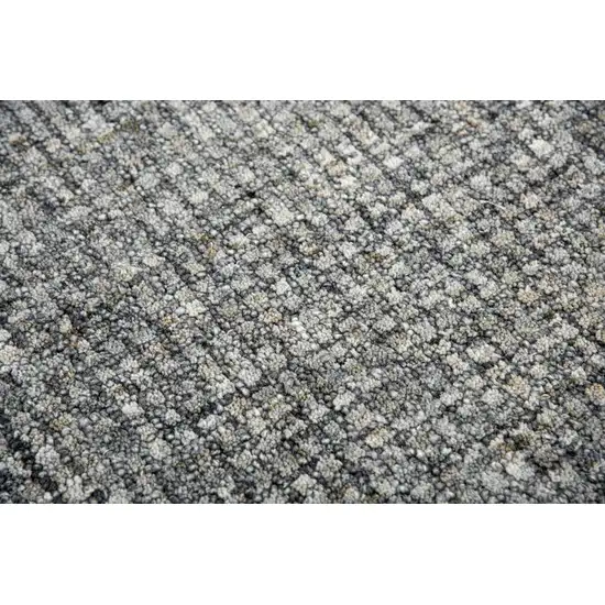 Dark Gray And Beige Wool Hand Tufted Area Rug Photo 4