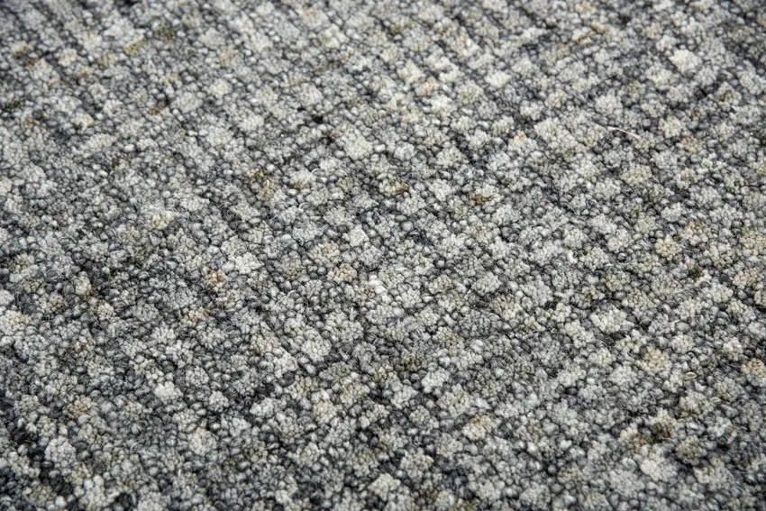 Dark Gray And Beige Wool Hand Tufted Area Rug Photo 4