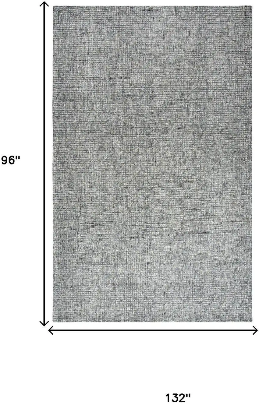Dark Gray And Beige Wool Hand Tufted Area Rug Photo 6