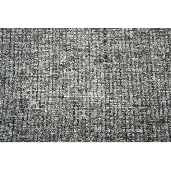 Dark Gray And Beige Wool Hand Tufted Area Rug Photo 3
