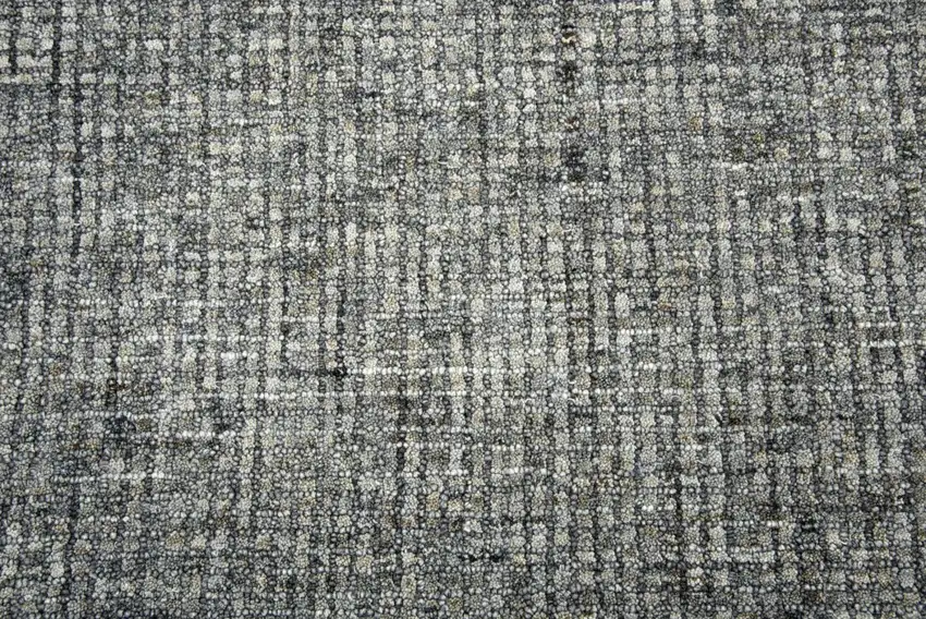 Dark Gray And Beige Wool Hand Tufted Area Rug Photo 3