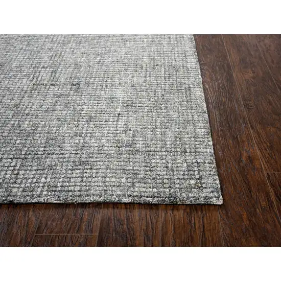 Dark Gray And Beige Wool Hand Tufted Area Rug Photo 2