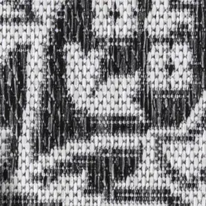 Photo of Dark Gray And Cream Medallion Indoor Outdoor Area Rug