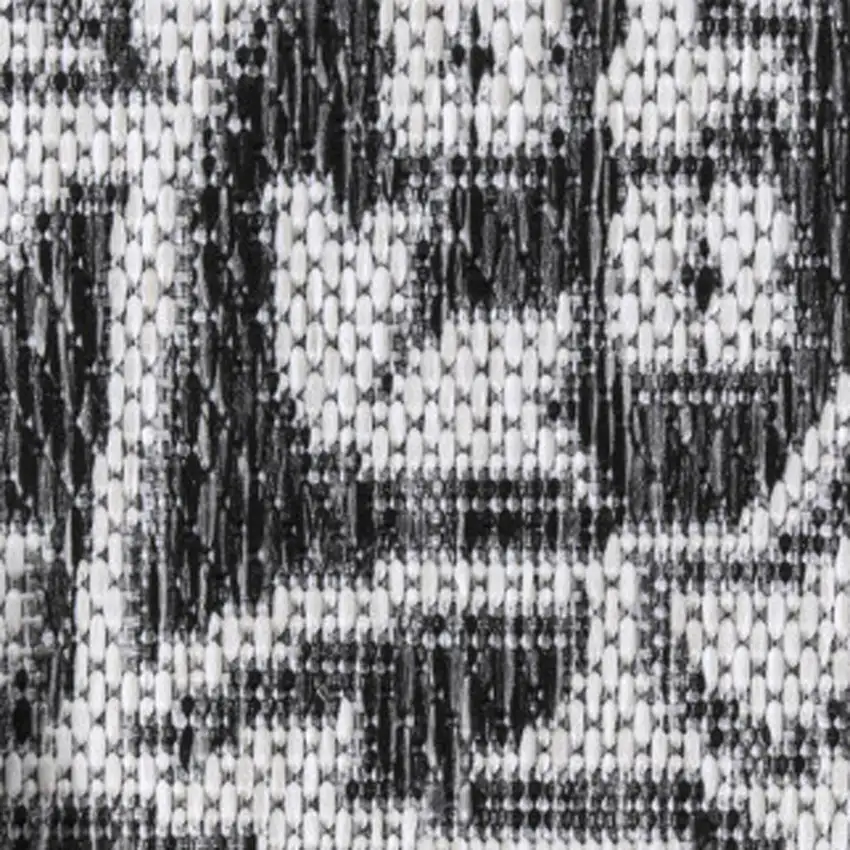 Dark Gray And Cream Medallion Indoor Outdoor Area Rug Photo 1