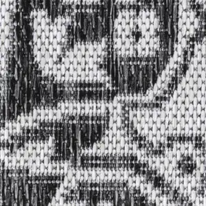 Photo of Dark Gray And Cream Medallion Indoor Outdoor Area Rug